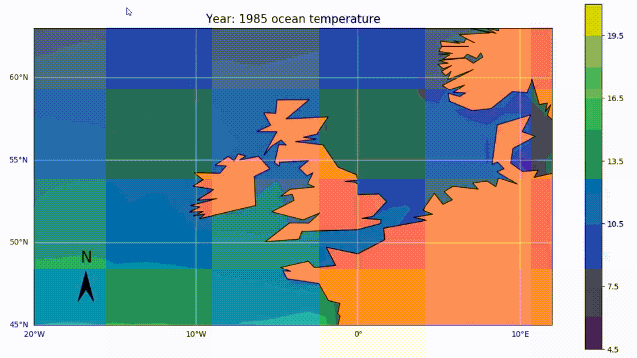 ocean temperature animation